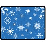 Winter Time And Snow Chaos Double Sided Fleece Blanket (Large)  80 x60  Blanket Front