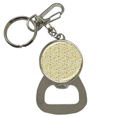 Abstract Flowers And Circle Bottle Opener Key Chain by DinzDas