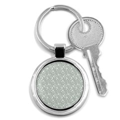 Abstract Flowers And Circle Key Chain (round) by DinzDas