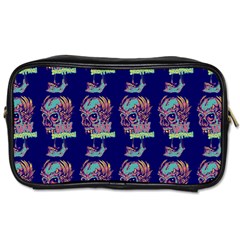 Jaw Dropping Horror Hippie Skull Toiletries Bag (two Sides) by DinzDas