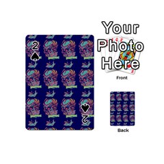 Jaw Dropping Horror Hippie Skull Playing Cards 54 Designs (mini) by DinzDas