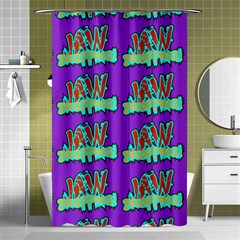 Jaw Dropping Comic Big Bang Poof Shower Curtain 48  X 72  (small)  by DinzDas