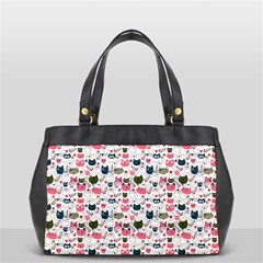 Adorable Seamless Cat Head Pattern01 Oversize Office Handbag (2 Sides) by TastefulDesigns