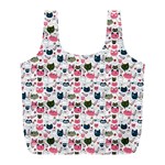 Adorable seamless cat head pattern01 Full Print Recycle Bag (L) Front