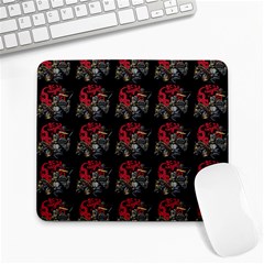 Middle Ages Knight With Morning Star And Horse Large Mousepads by DinzDas