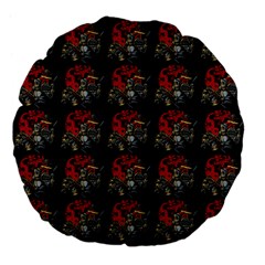 Middle Ages Knight With Morning Star And Horse Large 18  Premium Flano Round Cushions by DinzDas