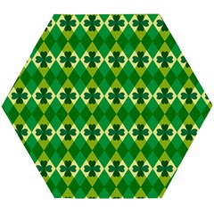 St Patricks Pattern Wooden Puzzle Hexagon by designsbymallika