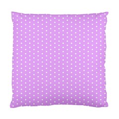 White Polka Dot Pastel Purple Background, Pink Color Vintage Dotted Pattern Standard Cushion Case (one Side) by Casemiro