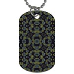 Modern Ornate Stylized Motif Print Dog Tag (One Side) Front