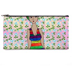 Tan Swimmer Flowerwall Pencil Case by snowwhitegirl