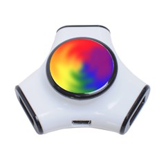 Rainbow Colors Lgbt Pride Abstract Art 3-port Usb Hub by yoursparklingshop