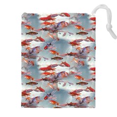 Golden Fishes Drawstring Pouch (4xl)