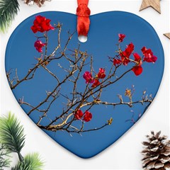 Santa Rita Flower Photo001 Heart Ornament (two Sides) by dflcprintsclothing