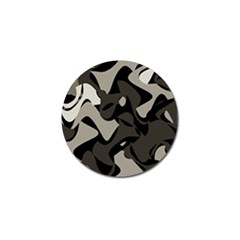 Trippy Sepia Paint Splash, Brown, Army Style Camo, Dotted Abstract Pattern Golf Ball Marker by Casemiro