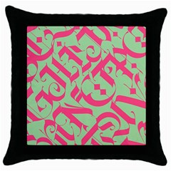 Pattern Ornament Gothic Style Elegant Font Tattoos Throw Pillow Case (black) by Amaryn4rt