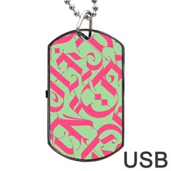 Pattern Ornament Gothic Style Elegant Font Tattoos Dog Tag Usb Flash (two Sides)