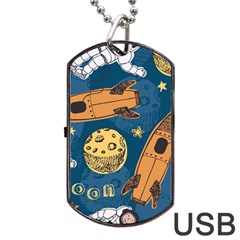 Missile Pattern Dog Tag Usb Flash (two Sides)