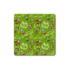 Seamless Pattern With Kids Square Magnet by Amaryn4rt