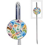 Travel Pattern Immigration Stamps Stickers With Historical Cultural Objects Travelling Visa Immigrant Book Mark Front