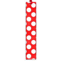 Large White Polka Dots Pattern, Retro Style, Pinup Pattern Large Book Marks by Casemiro