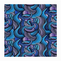 Blue Swirl Pattern Medium Glasses Cloth by designsbymallika