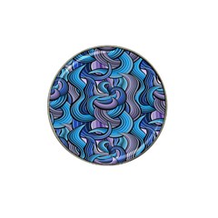 Blue Swirl Pattern Hat Clip Ball Marker (10 Pack) by designsbymallika