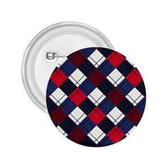 Checks Pattern Blue Red 2 25  Buttons by designsbymallika