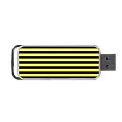 Wasp Stripes Pattern, Yellow And Black Lines, Bug Themed Portable Usb Flash (two Sides) by Casemiro