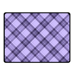 Pastel Purple And Steel Black Lines Pattern, Retro Tartan, Classic Plaid Fleece Blanket (small) by Casemiro