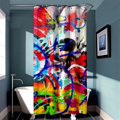 Crazy Grafitti Shower Curtain 36  X 72  (stall)  by essentialimage