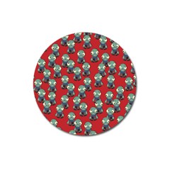 Zombie Virus Magnet 3  (round)