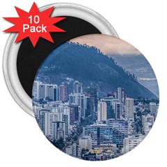 Aerial Cityscape Quito Ecuador 3  Magnets (10 Pack)  by dflcprintsclothing