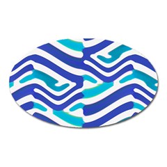 Colored Abstract Print1 Oval Magnet by dflcprintsclothing