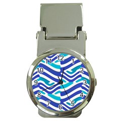 Colored Abstract Print1 Money Clip Watches