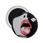 Wide open and ready - kinky girl face in the dark 2.25  Magnets Front