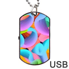 3d Color Swings Dog Tag Usb Flash (two Sides)