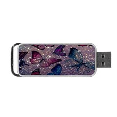 Glitter Butterfly Portable Usb Flash (two Sides) by Sparkle