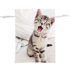 Laughing Kitten  Lightweight Drawstring Pouch (xl)