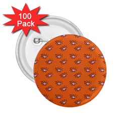 Zodiac Bat Pink Orange 2 25  Buttons (100 Pack)  by snowwhitegirl