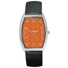 Zodiac Bat Pink Orange Barrel Style Metal Watch by snowwhitegirl