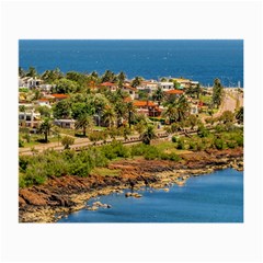 Punta Colorada Aerial Landscape Scene, Uruguay Small Glasses Cloth by dflcprintsclothing