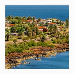 Punta Colorada Aerial Landscape Scene, Uruguay Medium Glasses Cloth by dflcprintsclothing