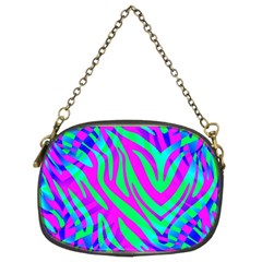 Wild And Crazy Zebra Chain Purse (two Sides) by Angelandspot