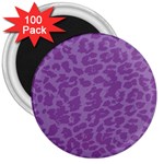 Purple Big Cat Pattern 3  Magnets (100 pack) Front