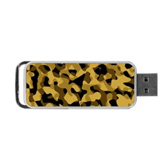 Black Yellow Brown Camouflage Pattern Portable Usb Flash (two Sides) by SpinnyChairDesigns