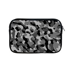 Grey And Black Camouflage Pattern Apple Macbook Pro 13  Zipper Case by SpinnyChairDesigns