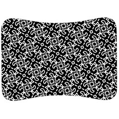 Black And White Decorative Design Pattern Velour Seat Head Rest Cushion