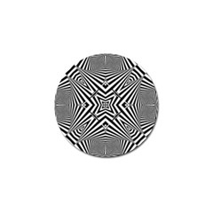 Black And White Line Art Pattern Stripes Golf Ball Marker by SpinnyChairDesigns