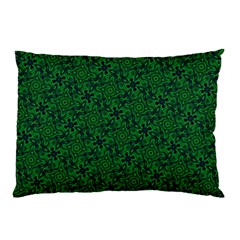 Green Intricate Pattern Pillow Case by SpinnyChairDesigns