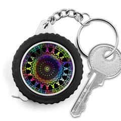 Colorful Rainbow Colored Arabesque Mandala Kaleidoscope  Measuring Tape by SpinnyChairDesigns